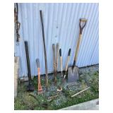 Assortment of Hand Tools, Corn Knives, Mall, Ect.