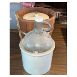 Icecream Churn, 1Gal Glass Jug W/Crock
