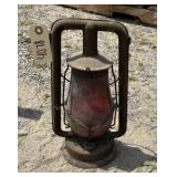 Old Lantern W/ Red Globe