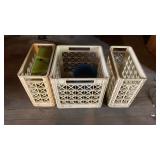 3 Plastic Storage Crates