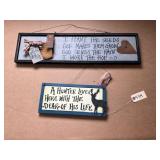 2 Wooden Decor Signs