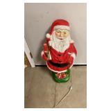 Plastic Santa Light Up Lawn Ornament