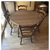 Modern Kitchen Table With 4 Ladder Back Chairs