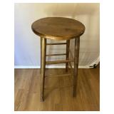 Modern Wooden Stool With Dark Finish