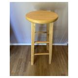 Modern Wooden Stool With Light Finish