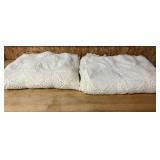 2- Cream Colored Crochet Bedspreads- Full/Queen