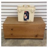Wooden Chest and a Box Office Folder Container