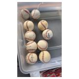 Eight Rawlings Baseballs And Two Toy Balls