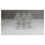 9 Etched Christmas Wine Goblets