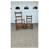2 Wooden Chairs