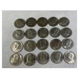 20- 1974 Kennedy 1/2 Dollars