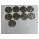 9- 1973 Kennedy 1/2 Dollars