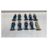 10 Cast Iron Toy Soldiers