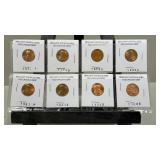 8 Uncirculated Lincoln Cents