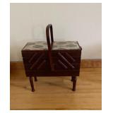 Expandable Sewing Stand With Contents