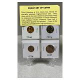 4 Old Proof Coins