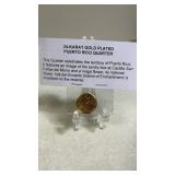 24kt. Gold Plated Puerto Rico Quarter