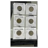 6 Buffalo Nickels