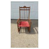Wooden Spindle Back Rocking Chair