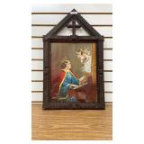 Framed Religious Picture- Has Damage