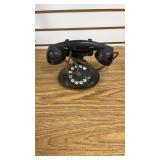 vintage black rotary desk telephone