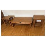 Oak End and Coffee Tables - 22" Wide - Times 3