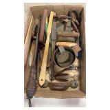 Box of Vintage tools and trinkets