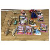 Matchbox Cars, Dinosaur toys, Transformer and a