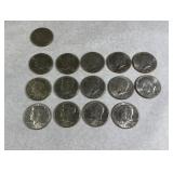 15 Kennedy 1/2 Dollars, 1-1984, 14-1985