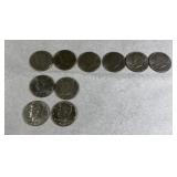 10 Kennedy 1/2 Dollars, 6-1986, 2-88ï¿½, 2-89ï¿½