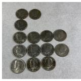 14- Kennedy 1/2 Dollars, 2-1980, 1-81ï¿½, 11-83ï¿½,