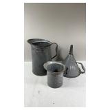 Granite 1 Gal. & 1 Qt. Pitchers,  Large Funnel