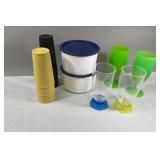 Plastic Glasses, 2- Storage Containers