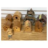 Assortment of Wooden Bird Houses