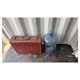 Water Jug and Vintage Suitcase