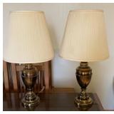 2-  Brass Table Lamps