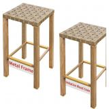 NEW NADADI Imitation Wood Grain Barstools (Set of