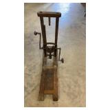 Early Wooden Barn Beam Boring Machine