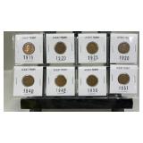 8 Old Wheat Cents