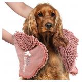 NEW 31x14 Soft Microfiber Dog Towel Robe w/ hand P