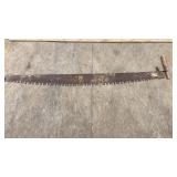 Antique Cross Cut Saw- Missing one handle