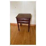 Early 2 Drawer Wooden Side Stand- 22"w