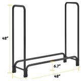 NEW TMEE 4ft Black Outdoor Heavy Duty Firewood Rac