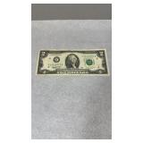 1995 F $2 Bill, Green Seal