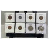 8 Foreign Coins