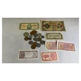 Foreign Coins And Bills