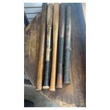 5 Wooden Baseball Bats