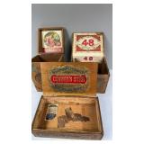 3 Early Wood Cigar Boxes