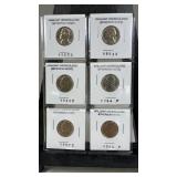 6 Uncirculated Jefferson Nickels