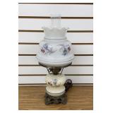 Vintage Milk Glass Hurricane Lamp